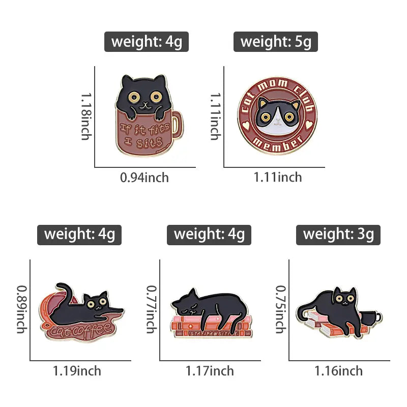 Black Cat Music Enamel Pin Animal Cute Musical Instrument Notes Piano Brooch Badge Friends Gift Wholesale Backpack Accessories