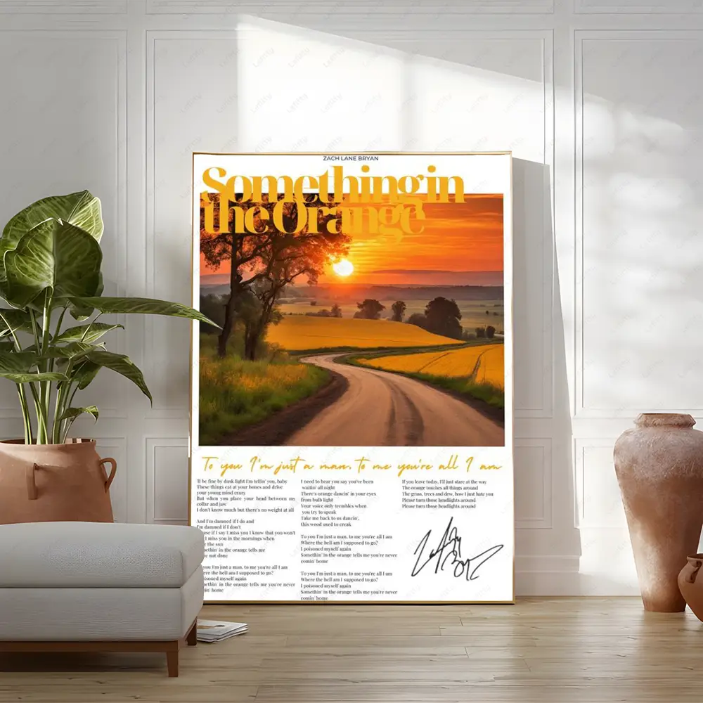 Hip Hop Rapper Music Album Zach Bryan Poster Wall art print art suitable for living room bedroom bar parlor home decoration gift