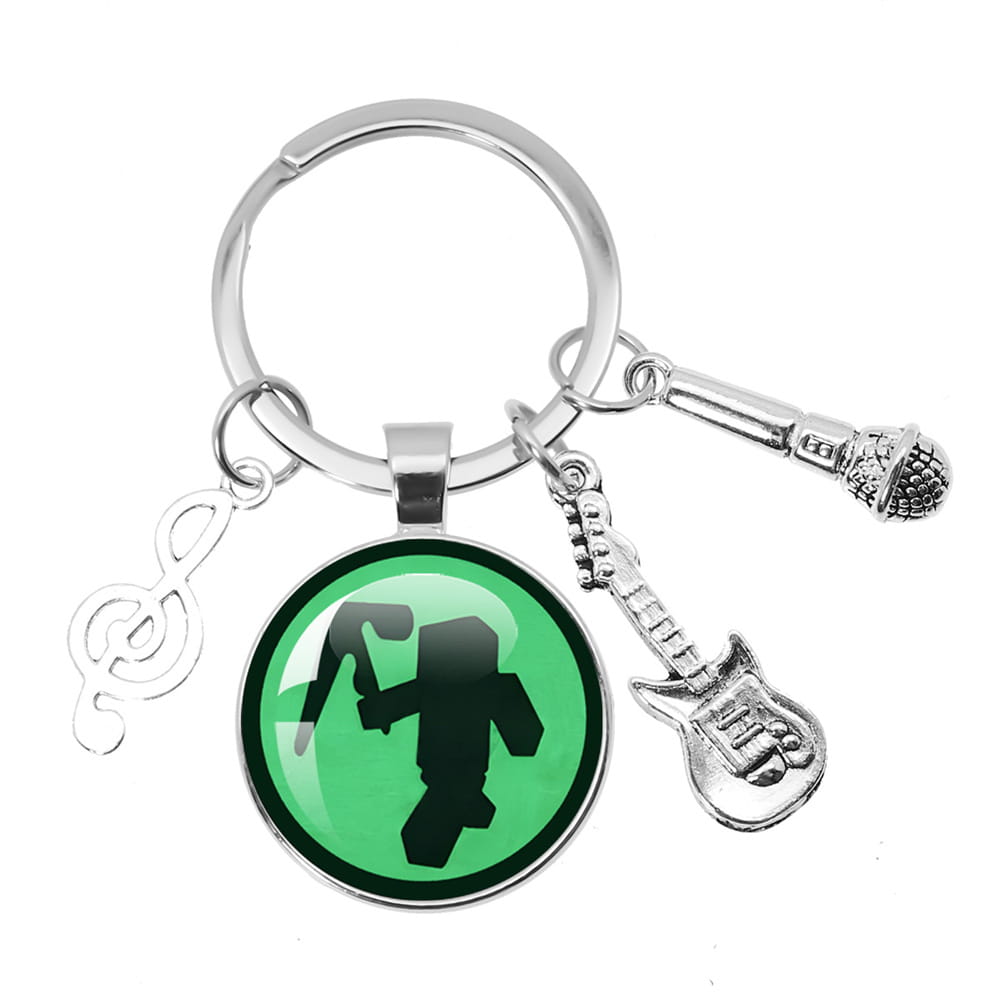 Hip-Hop Aphex Twin Logo Music Themed Keychain Jewelry Backpack Accessories Souvenir Pendant Key Ring Fans Gift