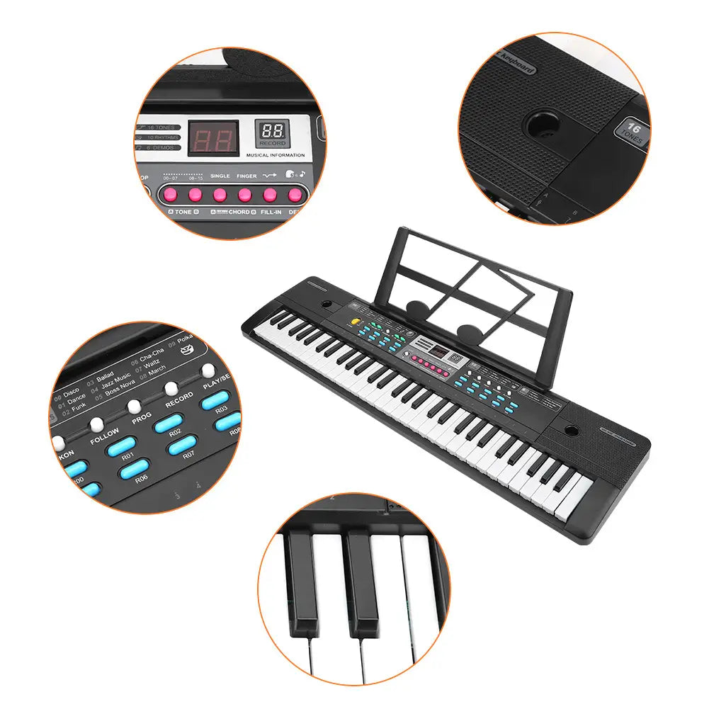 Electronic Keyboard 61 Piano Keys Children Toys Beginner Microphone Musical Instrument 61 Keys Keyboard Electronic Keyboard