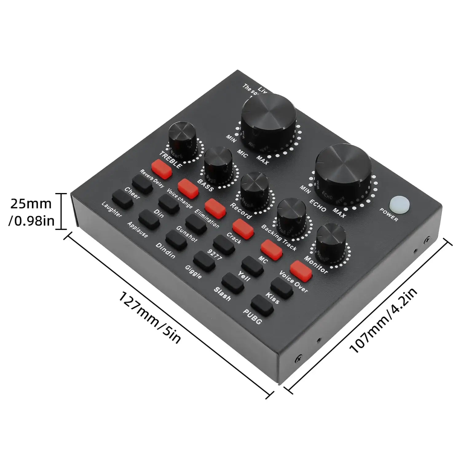 V8 Audio Sound Card USB Plug DJ Equipment Sound Cards Audio Mixer For Phone Computer PC Webcast Live External Karaoke Recording