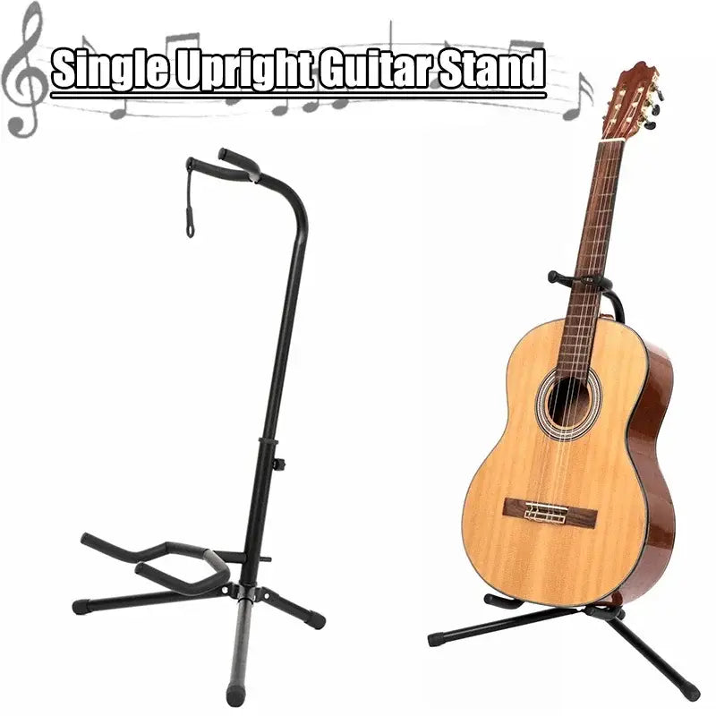 Vertical Guitar Stand Folding Liftable Folk Electric Guitar Display Stand Ukulele Pipa Bass Floor Stand Instrument Accessories