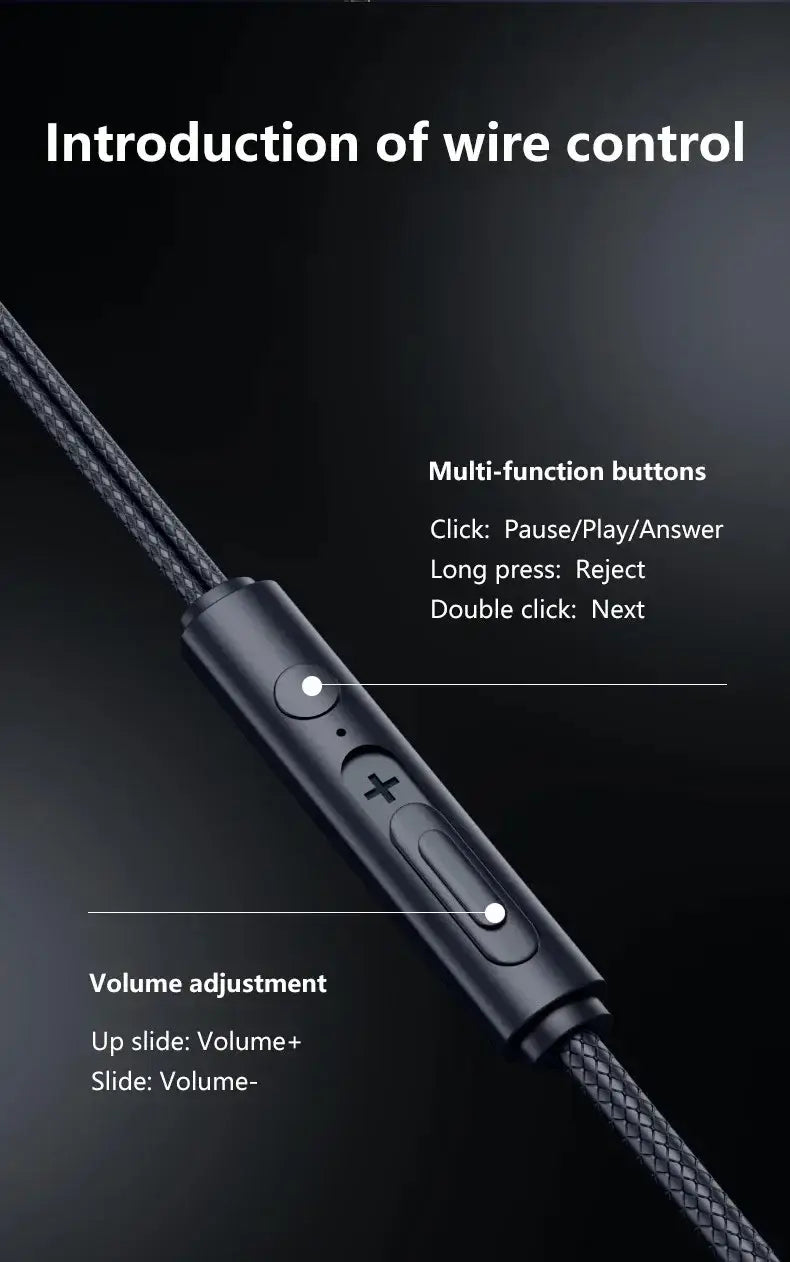 NEW Magnetic Wired Game Headphone L Jack HIIF Bass Stereo Music Headset 3.5mm AUX Type-c Earphone For Mobile Phones and Computer