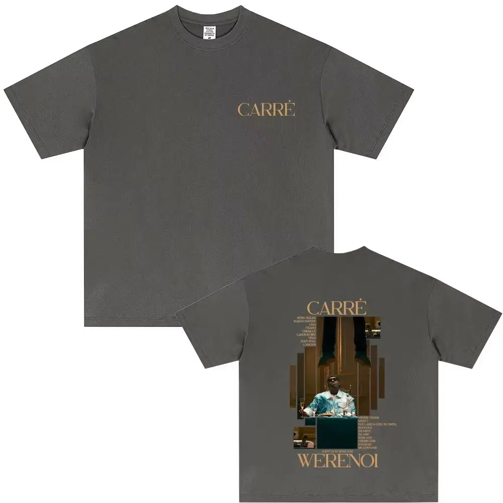 Rapper WeRenoi Carré Album Graphic Print T Shirt Men Women’s Hip Hop Fashion Pop Music T-shirt Summer Male Casual Vintage Tshirt