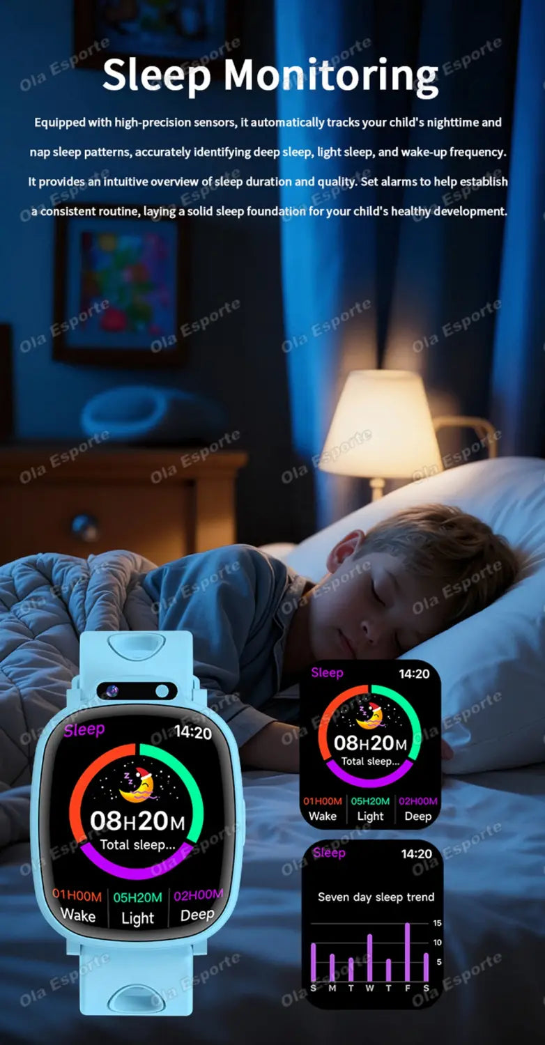 Kids Smartwatch HD Camera Video Recording Study Cards Flashlight 18 Games Calculator Customize Watch Face Birthday Gift Boy Girl
