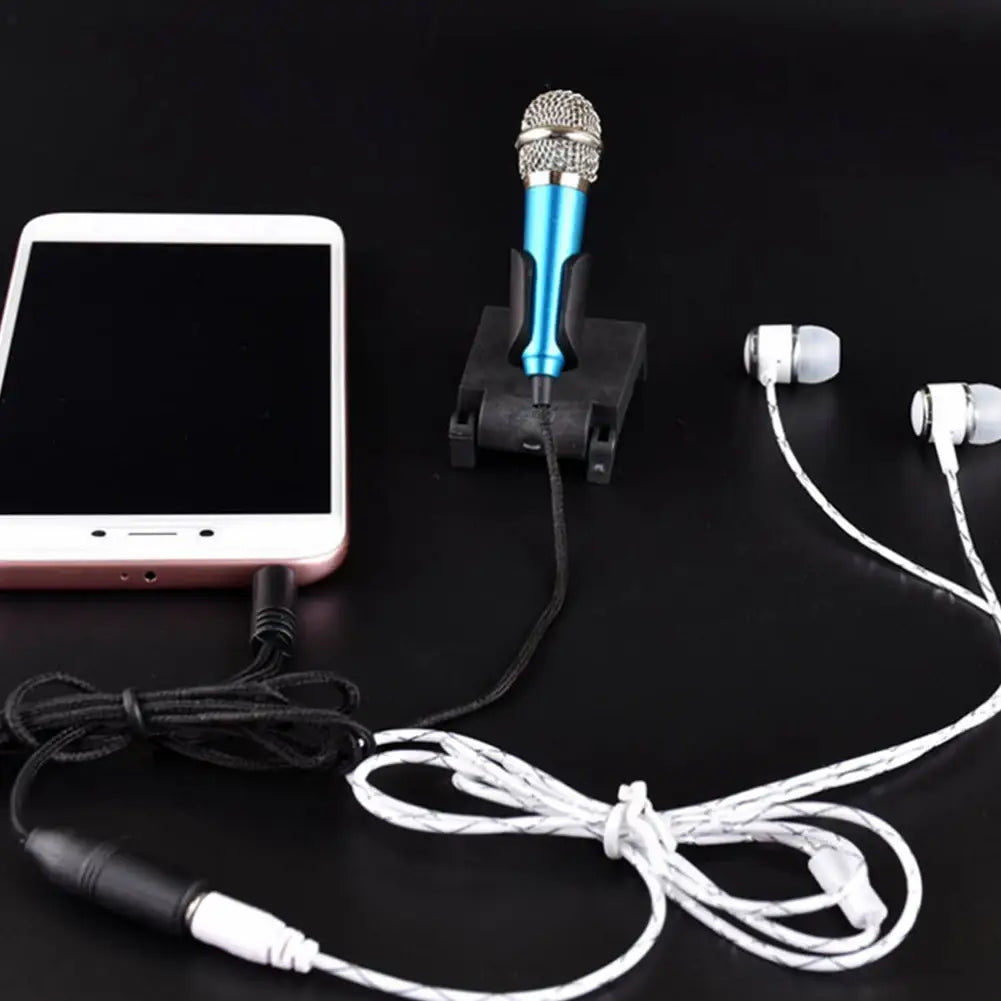 Wired 3.5mm Stereo Studio Microphone Earphone Ktv Karaoke Mini Microfon For Cell Smart Phone Laptops PC Computer Desktop Mik