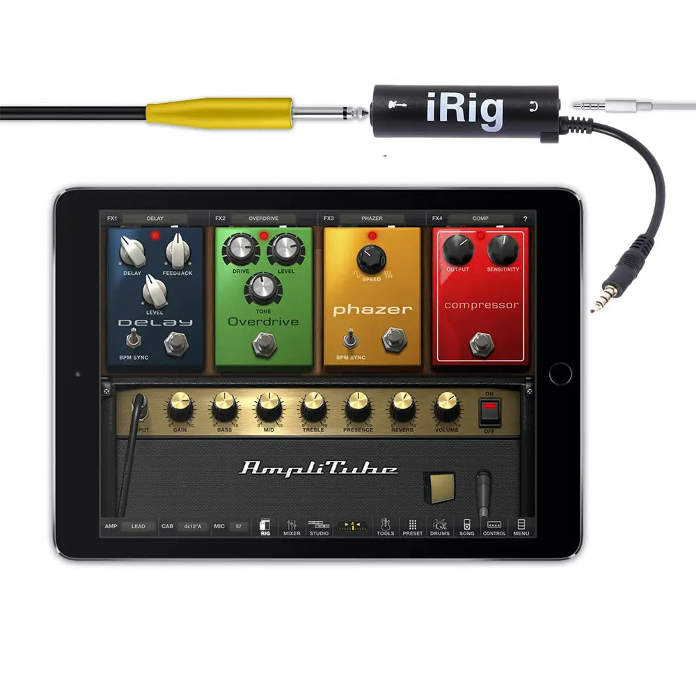 1 pc IRIG guitar interface converter 3.5mm audio cable with low background noise high fidelity frosted anti scratch feature