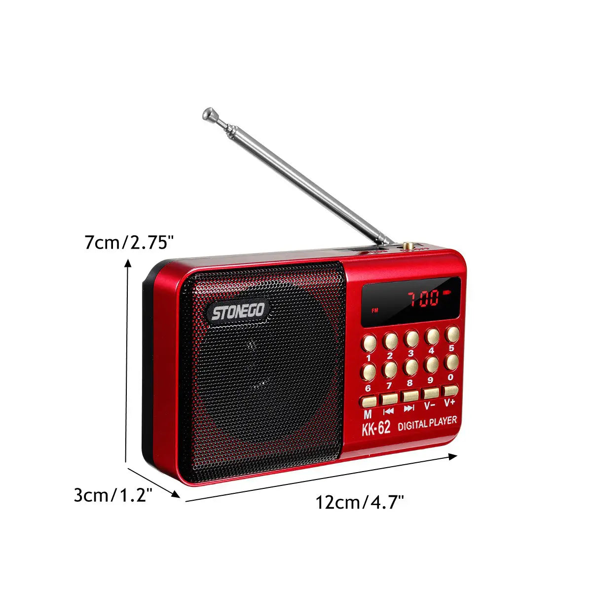 Portable Mini Radio Rechargeable Handheld FM USB TF MP3 Player Wireless Speakers Compact Audio Device