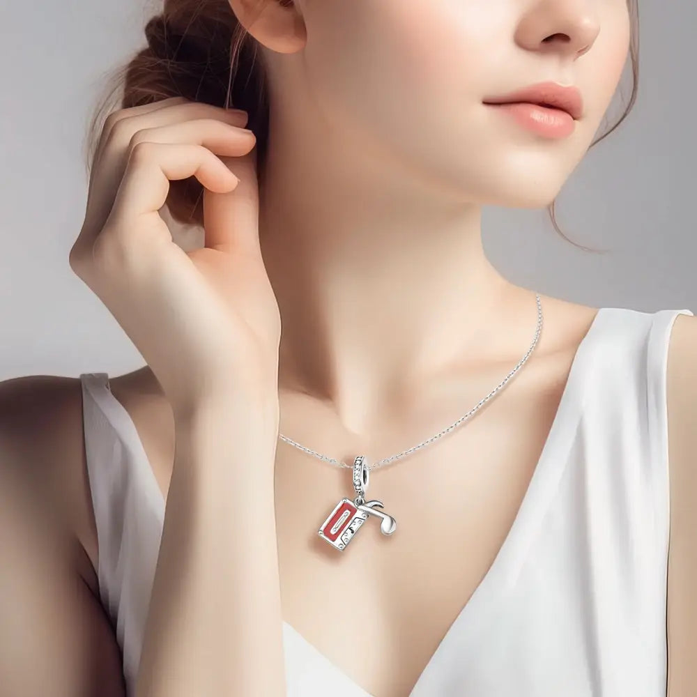 925 Sterling Silver Musical Instrument Charms Beads Piano Guitar Earphone Pendants Earrings Fit Bracelet DIY Fine Jewelry Gift