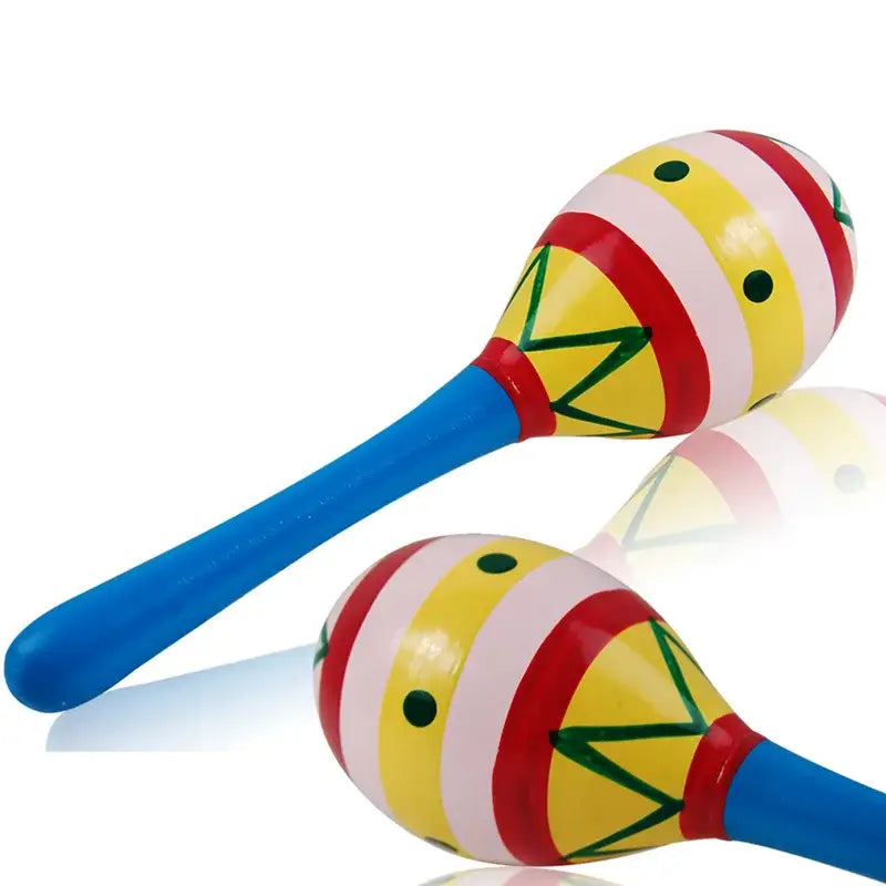 Large Montessori Baby Toy Wooden Colorful Musical Instrument Rattle Shaker Sand Hammer Bell Kids Children Early Learning Toys