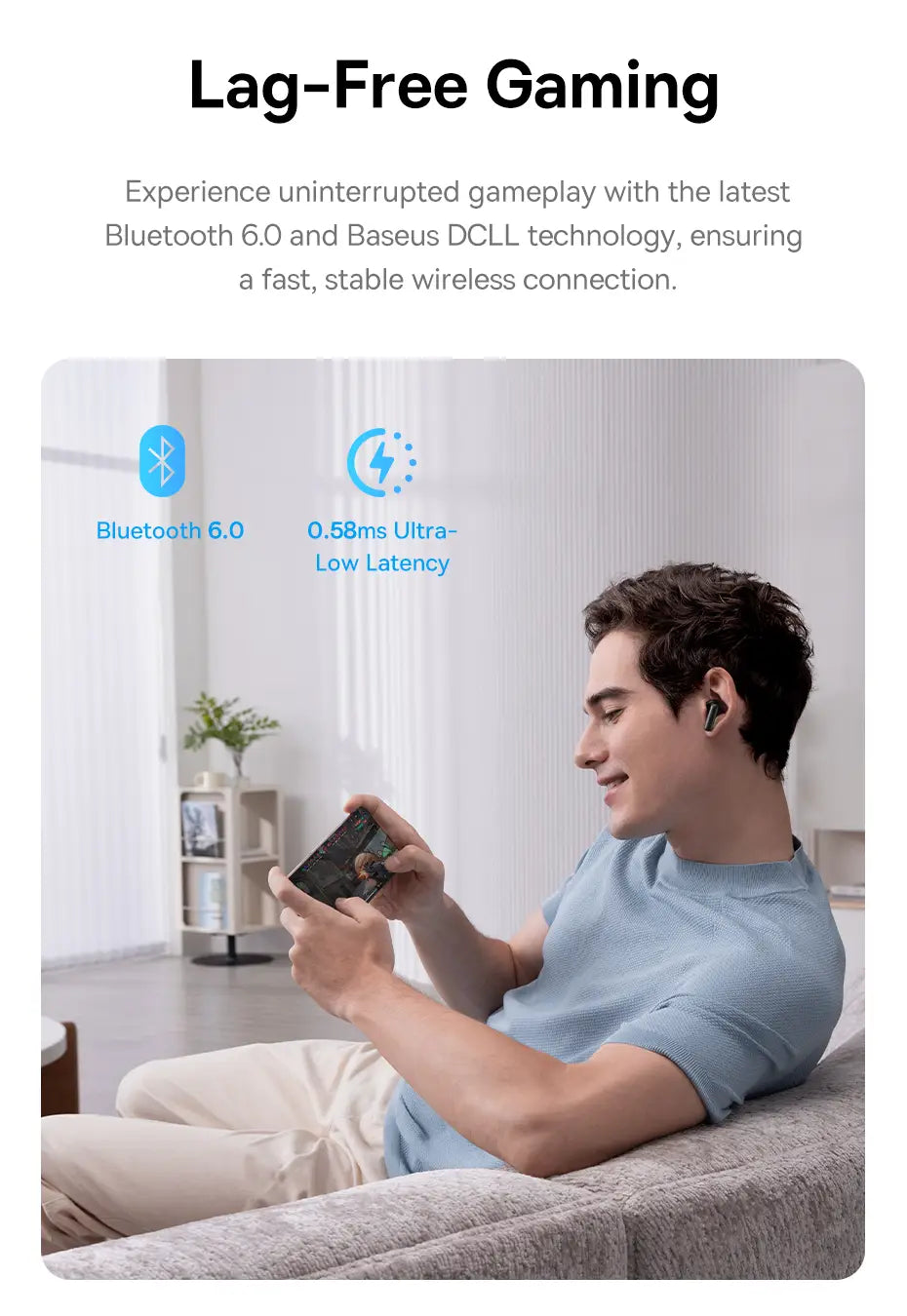 Baseus EP10 Pro ANC Earbuds Wireless Bluetooth 6.0 Earphones 50dB Realtime Adaptive Headphones 6 Mic Hi-Res LDAC IP55 Ear buds
