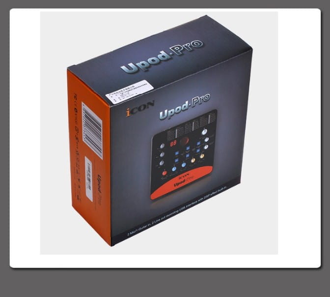 ICON upod pro Professional external sound card 2 mic-In/1 guitar-In 2-Out USB Recording Interface,Plug and play and no driver