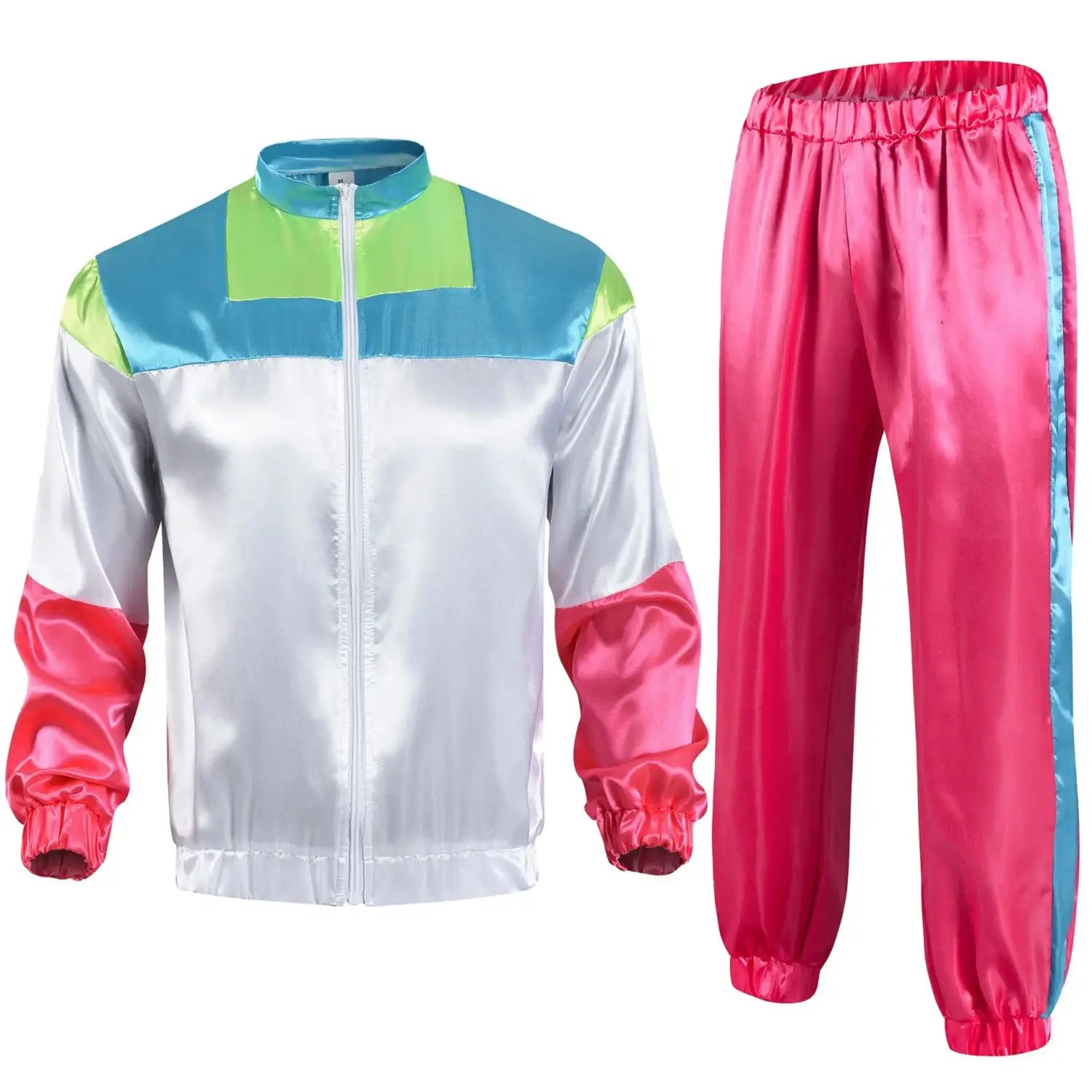 Men’s 80s Tracksuit Vintage Hip Hop Windbreaker 80s Disco Tracksuit 90s Shell Suit outfits