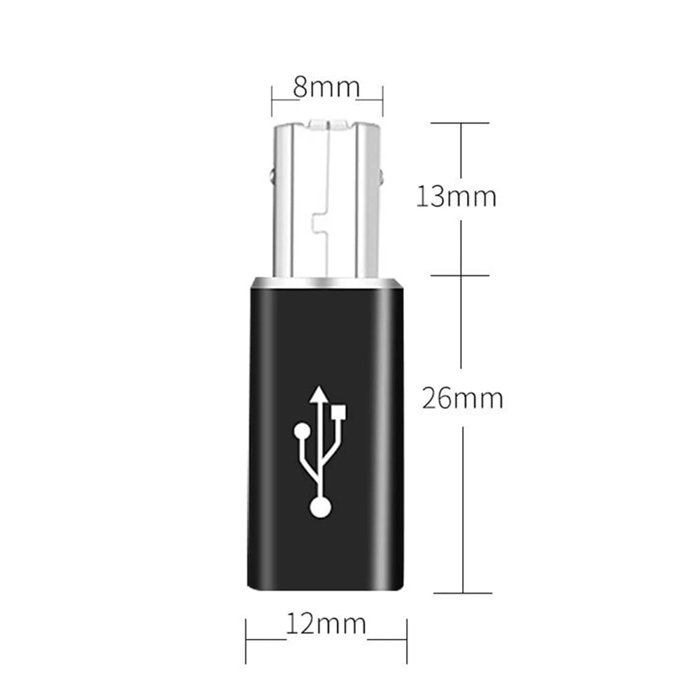 NNBILI USB B Male to USB Type C Female Adapter for Scanner Printer Converter USB Transfer for Printer MIDI Controller Keyboard