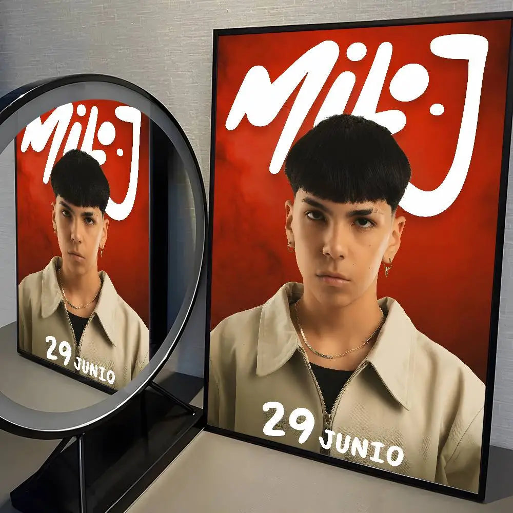 Popular Rapper Singer M-Milo J Poster High Quality Dorm Living Room Aesthetic Wall Decoration Painting Stickers Gift