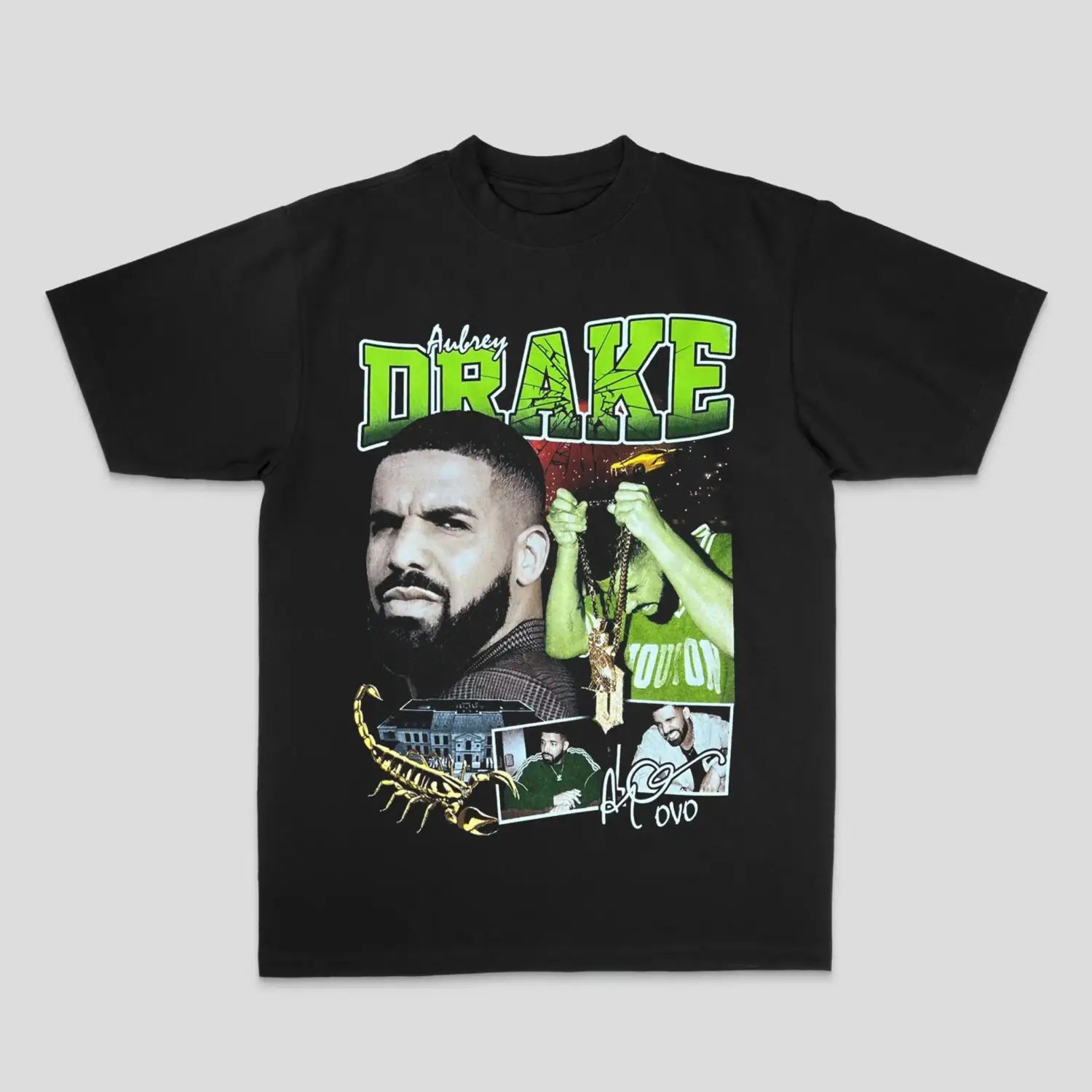 Hip-hop and Rap Top European and American Drake Male Duck Rock High Street Sports Casual Men’s and Women’s T-shirt Couple
