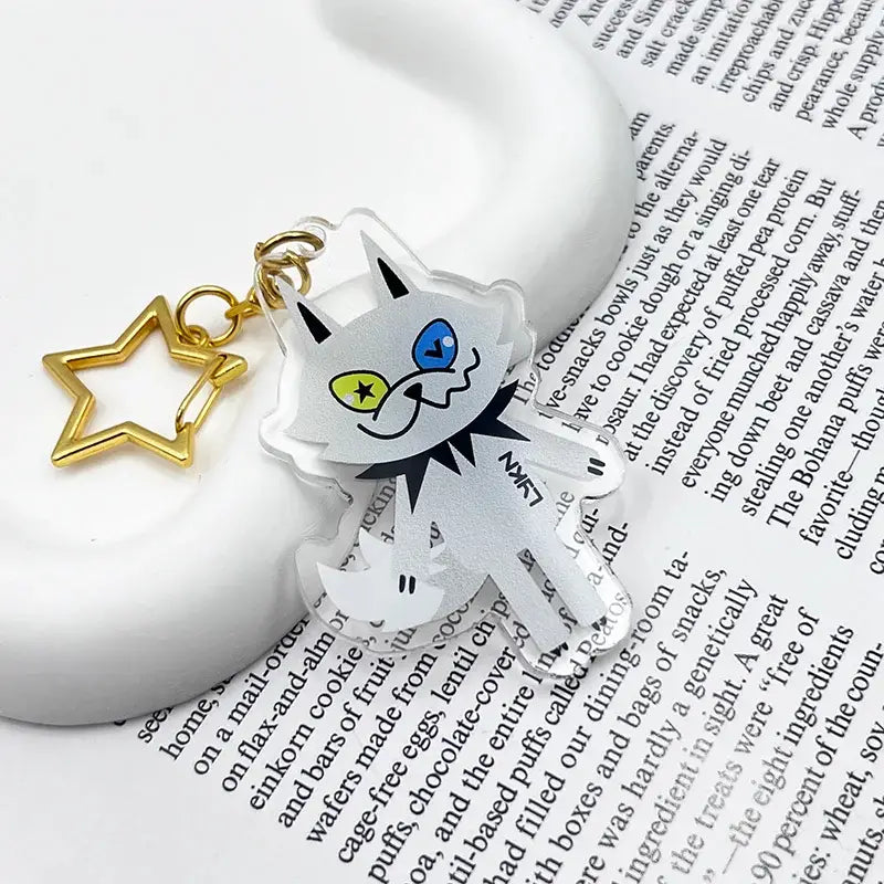 GMMTV Lykyou LYKN Cosplay Keychain Acrylic Cute Cartoon Key Chain Bag Pendant Alloy Star Keyring Party Accessories Fans Gifts