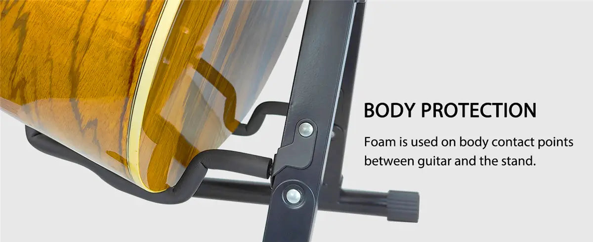Guitar Stand Folding A Frame Floor Universal Metal for Acoustic Classical Electric Bass Guitars Banjo Ukulele Portable