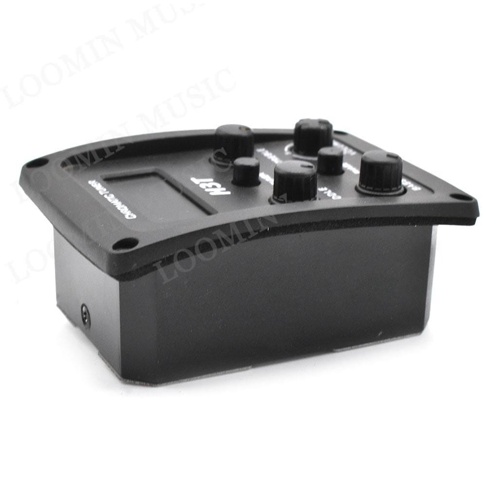 3 Bands Guitar Pickup Folk Guitar Preamp EQ with Tuner for Acoustic Guitar