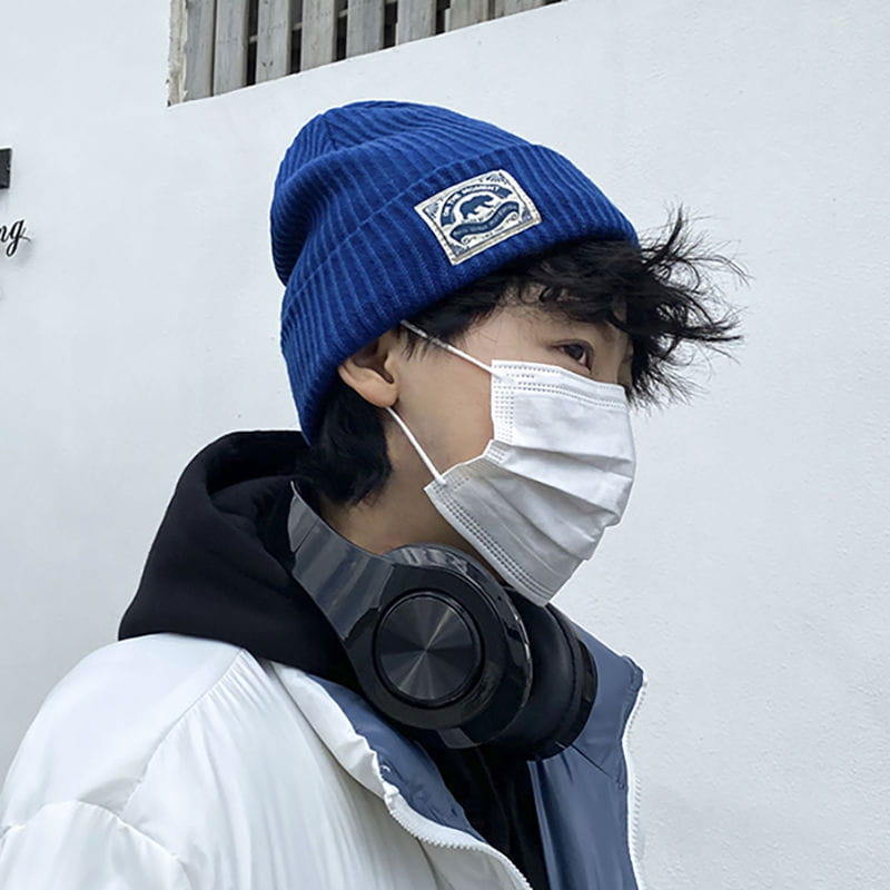 Autumn Winter Knitted Hat For Men Women Hip Hop Skullies Melon Cap Fashion Punk Crochet Bonnet Kpop Solid Color Couple Beanies