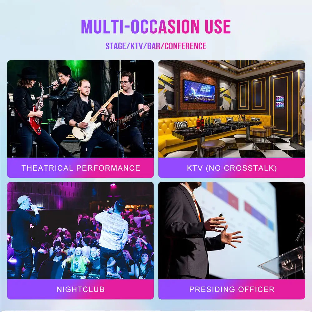 Karaoke Microphone G-MARK SKM9000 2 Channels Wireless Mic UHF Frequency For Teaching Wedding