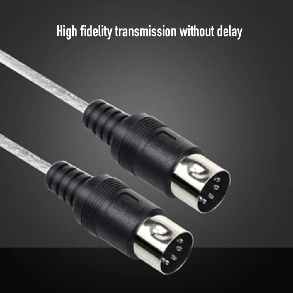 5 Pin MIDI to USB Converter Portable Keyboard to PC Converter MIDI Interface Cable IN-OUT Instrument Supplies MIDI Adapter Cable