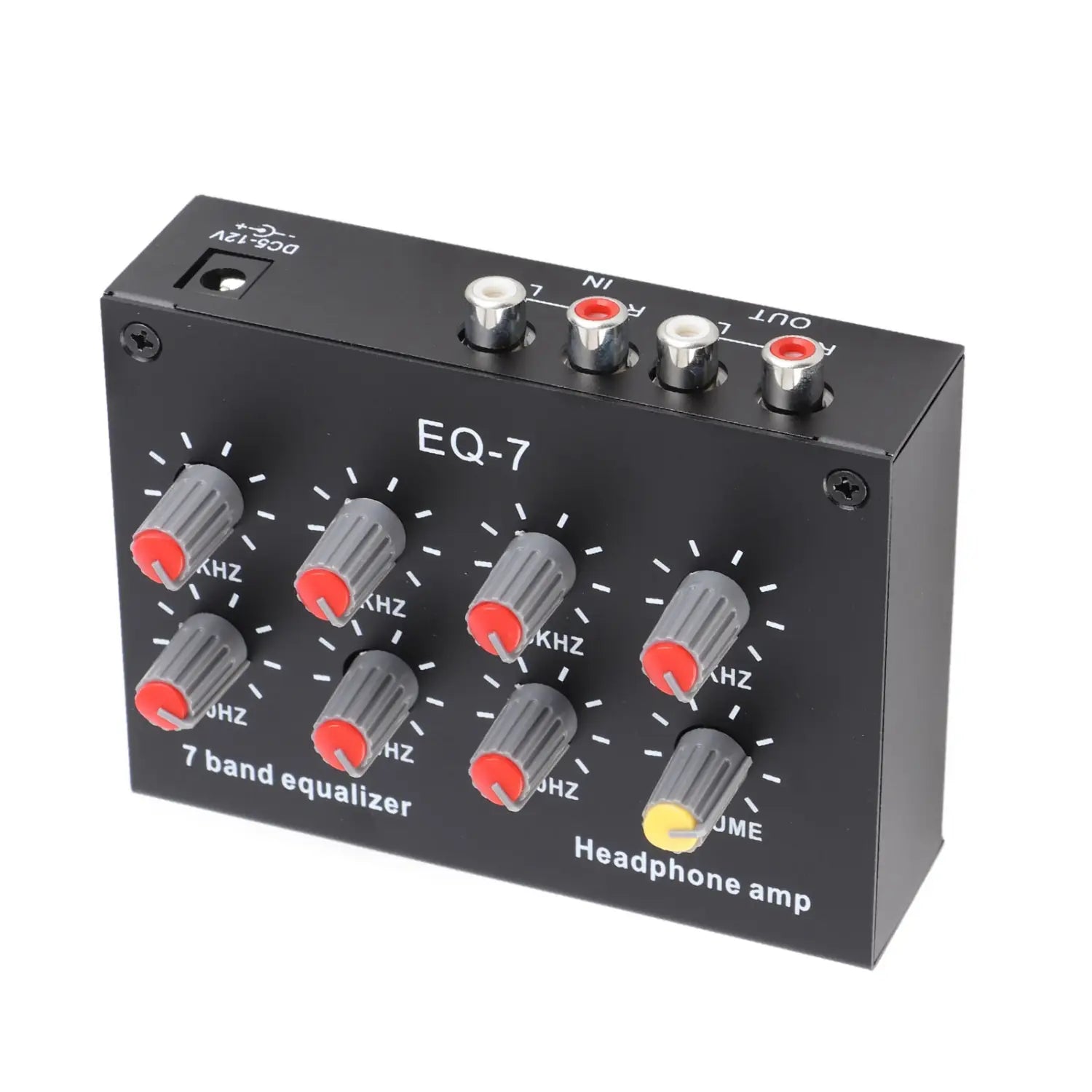 7 Band Digital Equalizer 7 Band Sound Equalizer 7 Band Sound Equalizer 12dB High Bass Adjustment Dual Channel Digital Equalizer