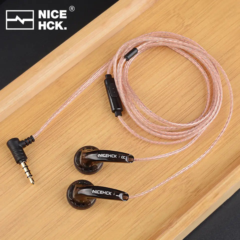 NiceHCK YD30 UV Varnish Surface 3.5mm HIFI Music Wired Earbud 15.4mm Dynamic HD Microphone Earphone for Gaming Meeting Vido EB2S