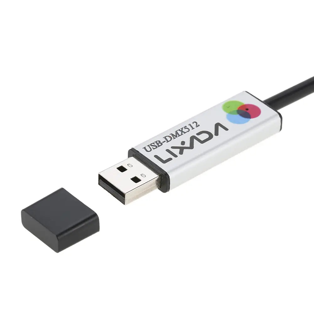 Lixada USB Lighting Console USB to DMX Interface Adapter LED DMX512 Computer PC Stage Lighting Controller Dimmer