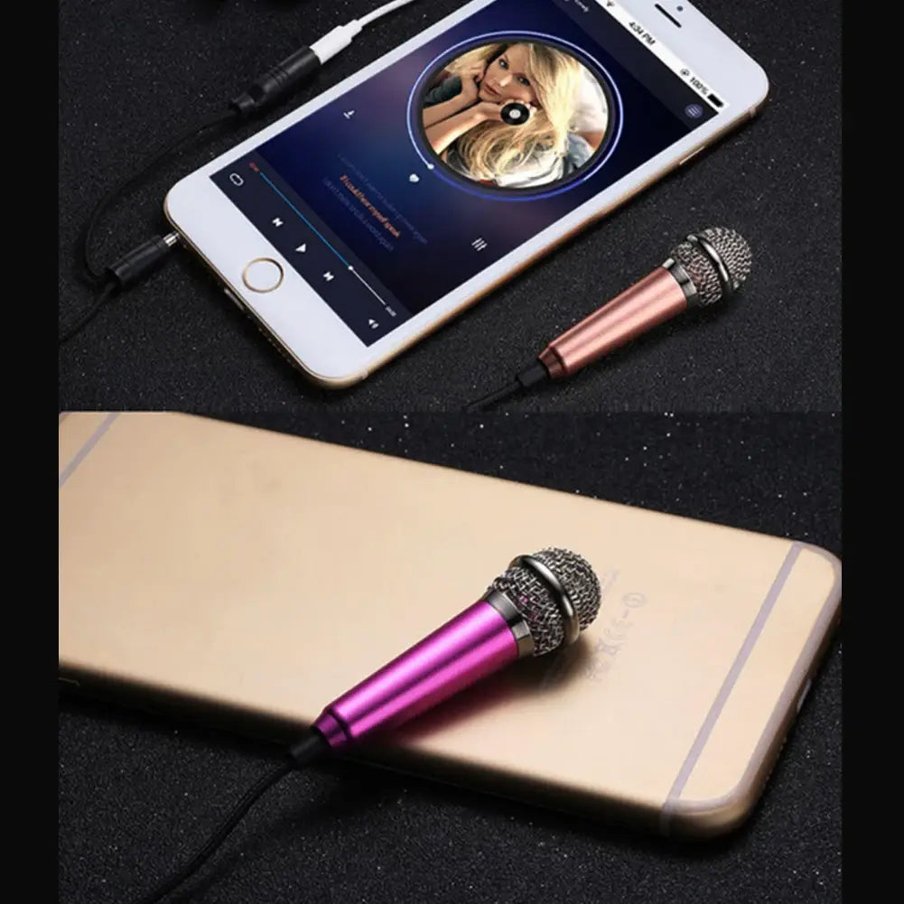 Wired 3.5mm Stereo Studio Microphone Earphone Ktv Karaoke Mini Microfon For Cell Smart Phone Laptops PC Computer Desktop Mik