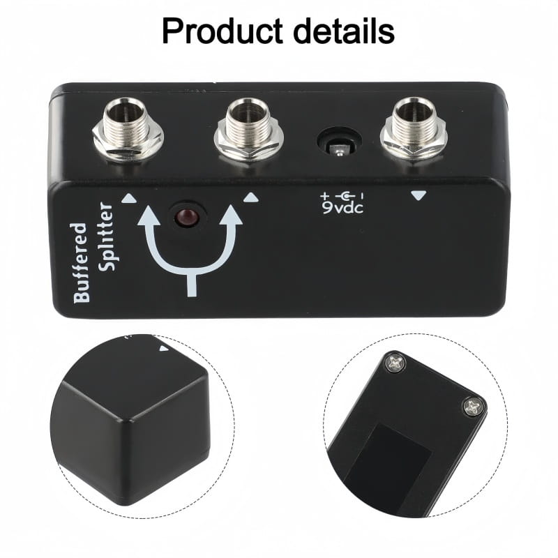 MOSKYaudio Buffered Splitter Guitar Pedal - Signal Buffer & Dual Output Splitter Clean Tone Preservation for Dual Amp Setup