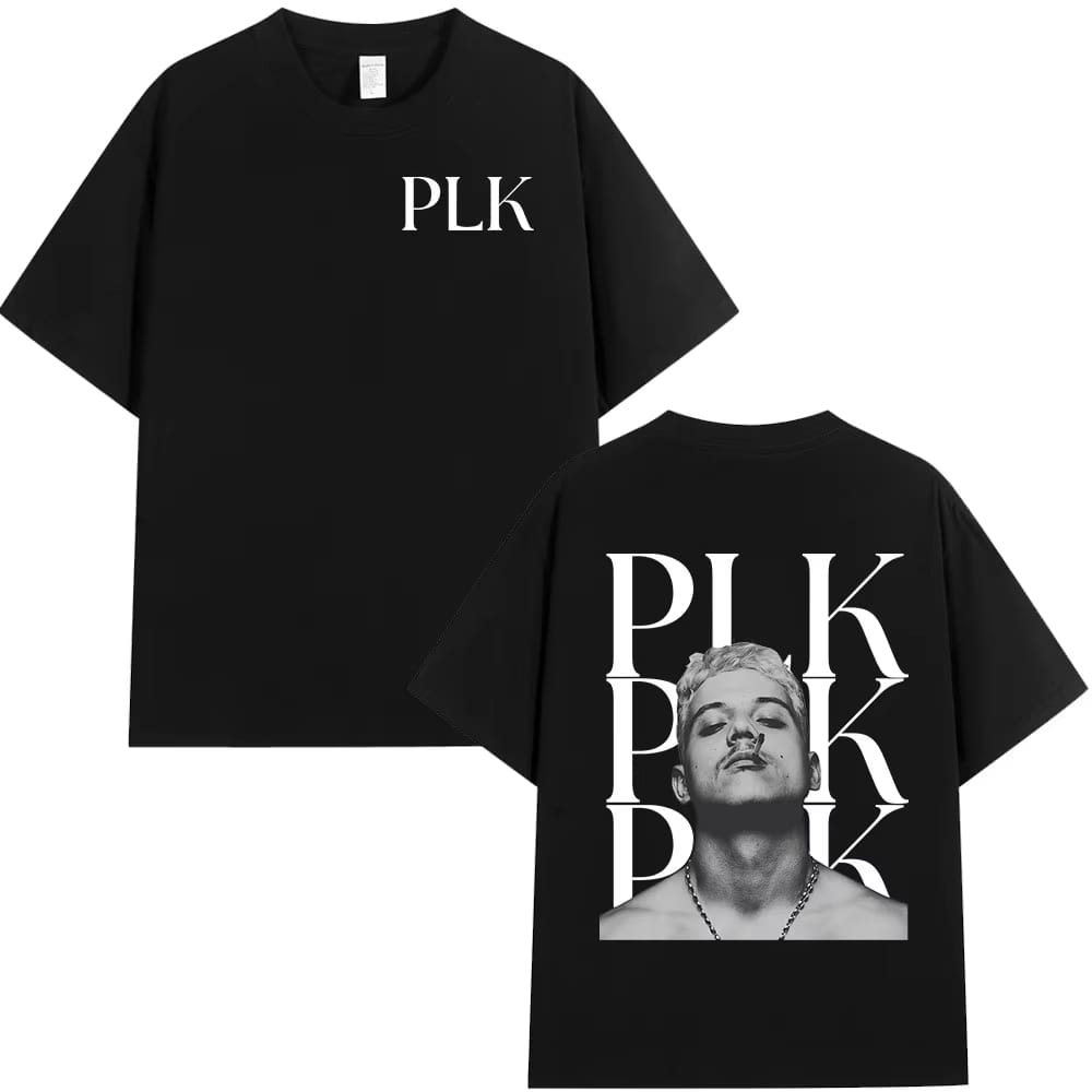 Rapper PLK portrait graphics music Tshirt Men women 2026 New Summer Hip hop unisex ventilate Short sleeve shirt fan gifts