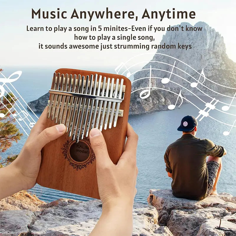 Kalimba Finger Piano 21 Keys 17 Key Thumb Piano Keyboard Musical Instrument Mbira for Beginner Music Lover