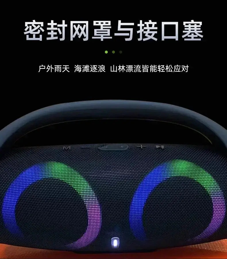 100W High Power Bluetooth Speaker Portable RGB Colorful light Waterproof Wireless Subwoofer 360 Stereo Surround TWS FM Boombox