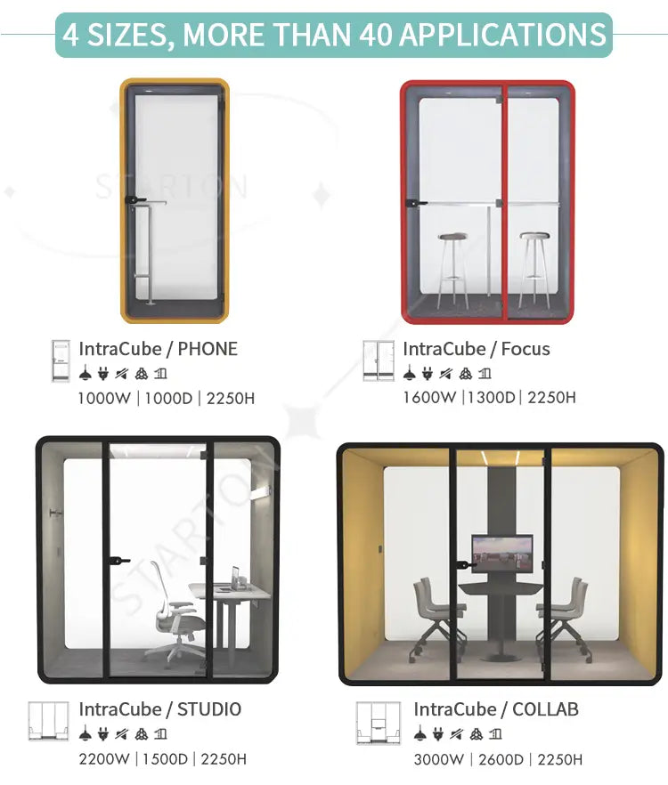 Modern Office Furniture Home Pod Portable Studio Work Sound Proof Mobile Soundproof Single Person Office Pods