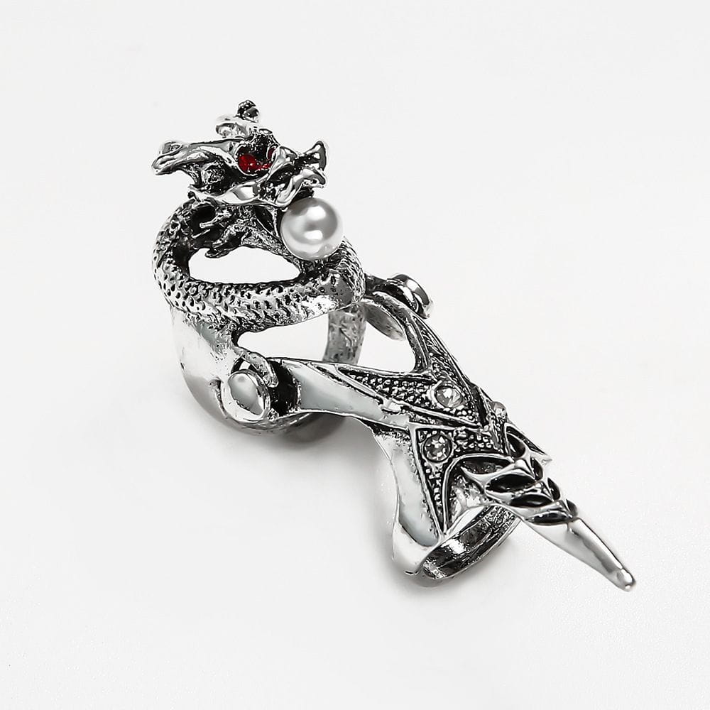 Hip Hop Punk Adjustable Finger Ring Skull Claw Ring Male Female Korean Style Ring Dragon Ring Knuckle Ring Fashion Jewelry
