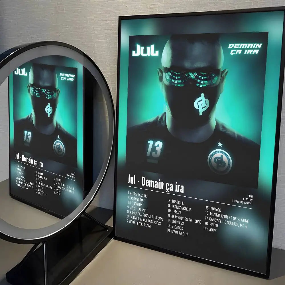 Popular Music Rapper Singer J-Jul High-Quality Posters Aesthetic Wall Painting Stickers For Dormitory And Living Room Decor