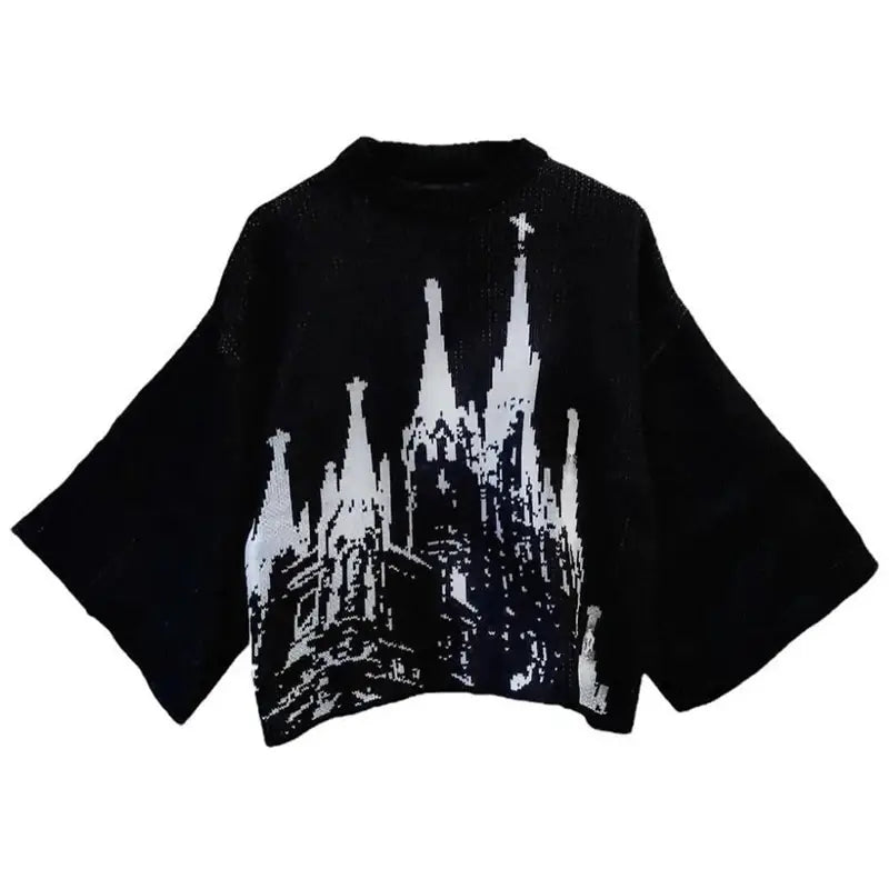 Harajuku Loose Sweater for Men and Women Y2k Clothing Hip-Hop Street Wear Gothic Pullover Fashionable and unisex Style Wint