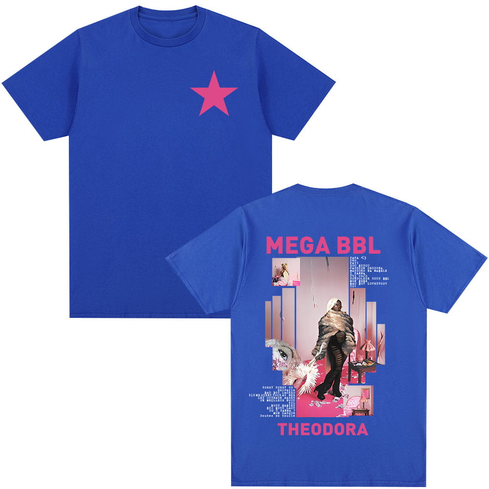 Rapper Theodora Mega Bbl Album T-shirt Men Women Hip Hop Fashion T Shirt Casual Cotton Loose Short Sleeves T-shirts Streetwear