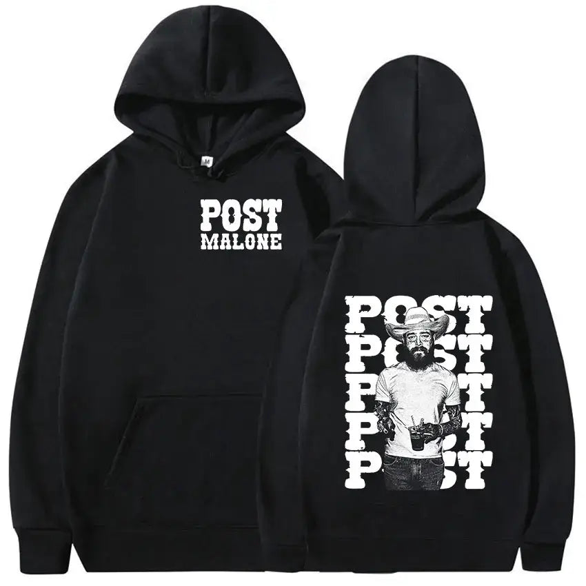 Rapper P-Posts M-Malones Graphic Hoodie Men’s Hip Hop Retro Pullover Sweatshirt Man Casual Fashion Oversized Hoodies Streetwear