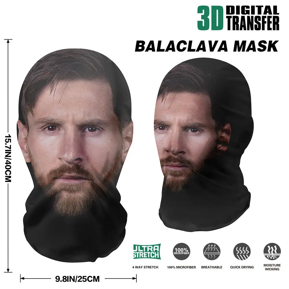 3D Printed Puff Daddy Mask Elastic Mesh Full Face Mask for Men Women Cosplay Headwear HipHop Fashion Balaclava Hood Hat Headgear