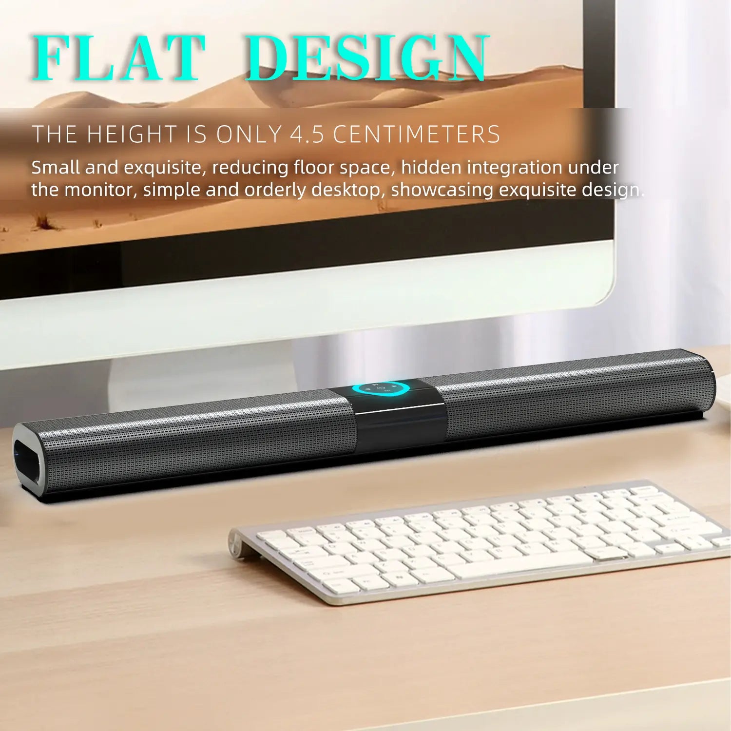 HOMEFISH BS-20 RGB Ambient Light Bluetooth Speaker 6 EQ Sound Effects 4 Speakers Supports TF USB AUX RCA Bluetooth FM