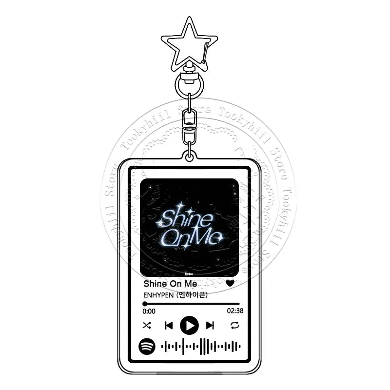 ENHYPEN Music Keychain Main Song Kpop Idea Bag Decorate Accessories Keyring Pop Songs No Doubt Pendant Girl Birthday Gift