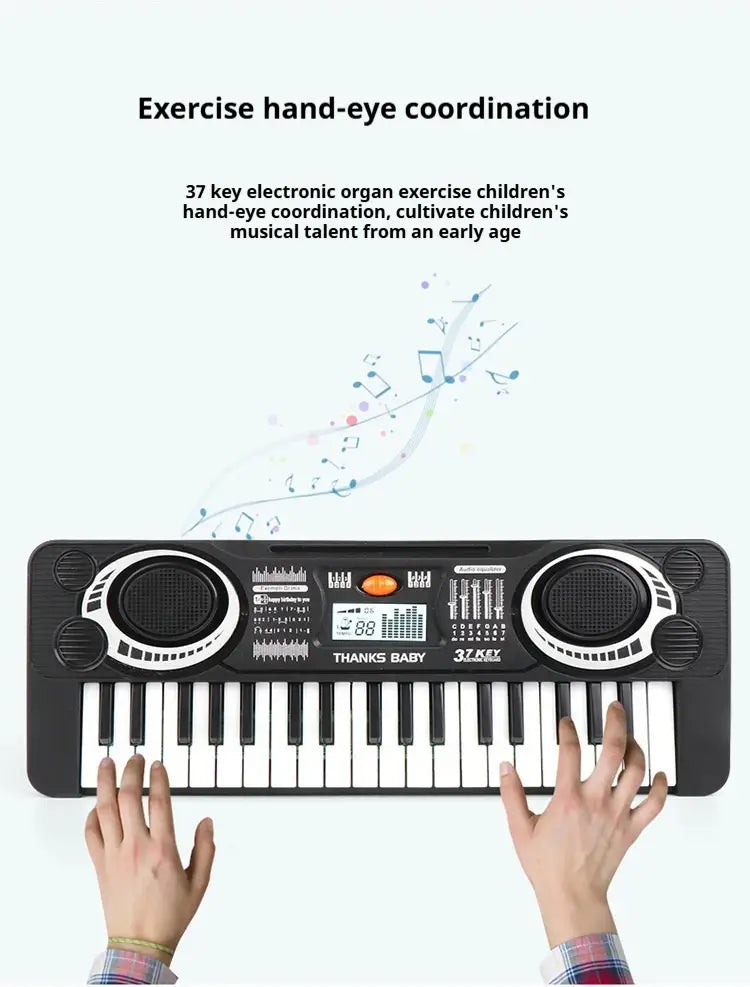 37/61-Key Digital Piano Keyboard for Kids – Portable Music Toy Beginner Learning Instrument Educational Gift for Boys Girls