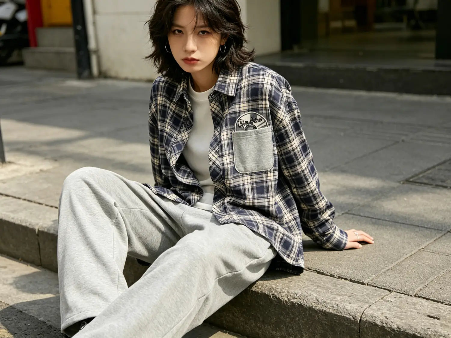 American Hip Hop Personality Design CD Print Retro Street Trendy Pants