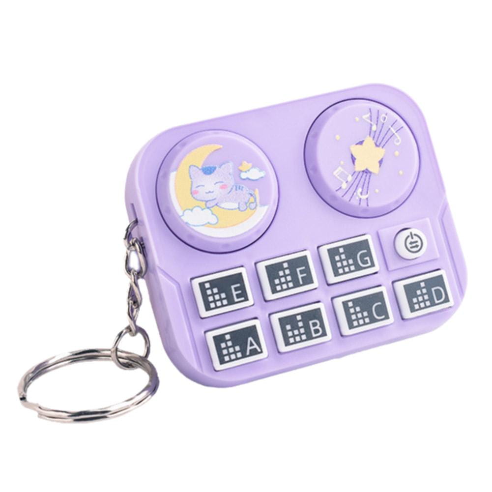 1pc Mini Music DJ Disc Player Keychain Musical Instrument Sound Button Toy Games Children’s Educational Toy Bag Pendant Keychain