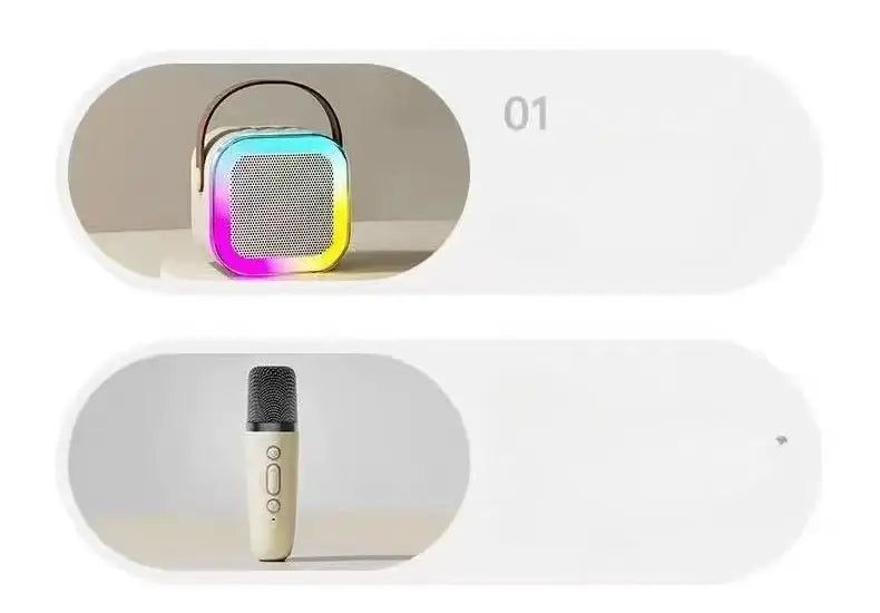 Karaoke Machine for Kids Adults Portable Bluetooth Mini Karaoke Microphone Singing Speaker Player with Wireless Mic,Home Party