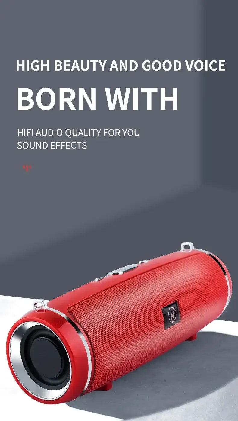 Portable outdoor stereo subwoofer 200W high-power MINI 2 wireless Bluetooth speaker supports TWS/FM/Voice Prom 3D surround sound