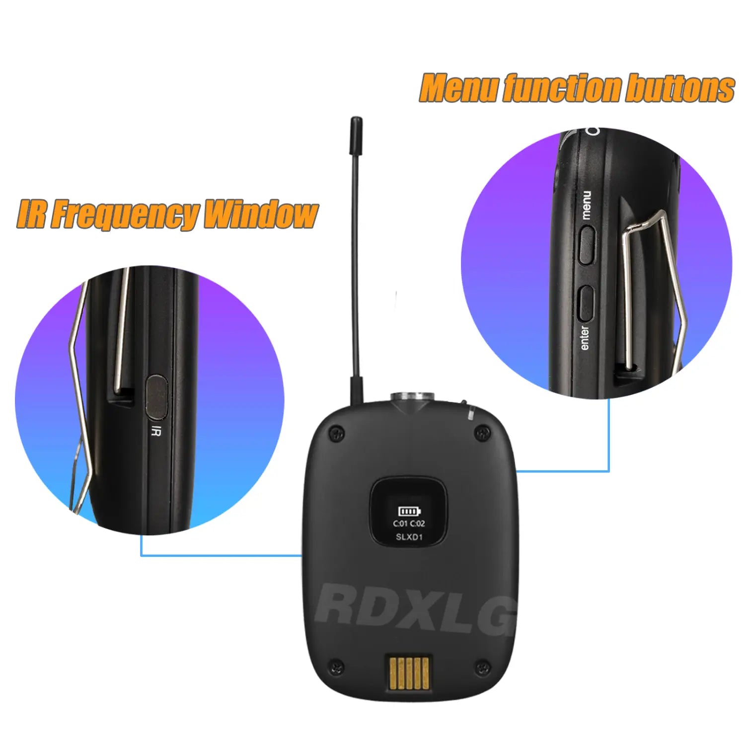 Top Quality！SLXD4/BETA98H Professional Wireless Instruments Saxophone Microphone SLXD2 UHF Dual Channel，Brass Percussion Mic