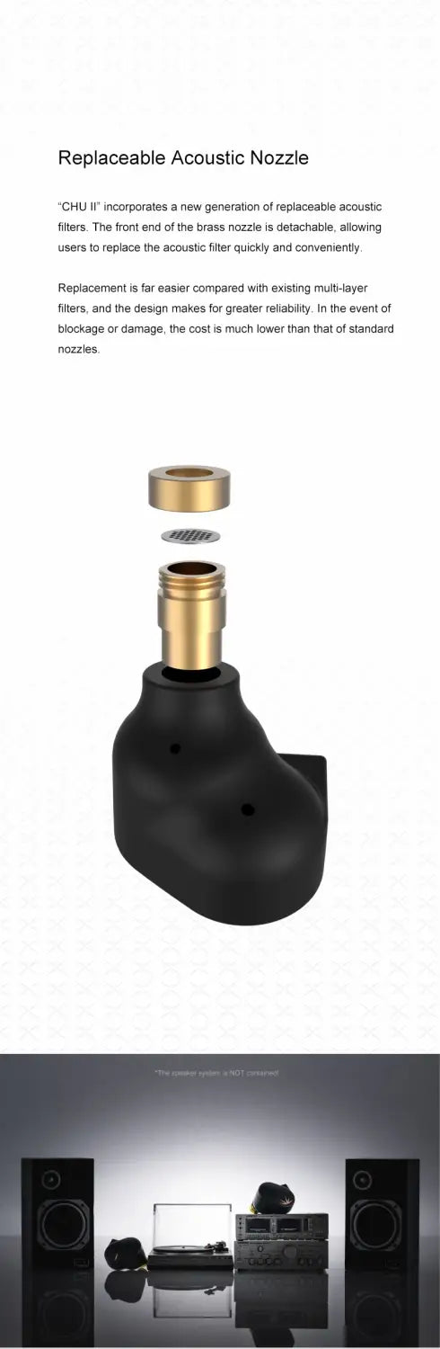 MOONDROP CHU II / CHU 2 Performance Dynamic Driver Earphone IEMs Interchangeable Cable In-Ear Headphone HiFi Music Earbuds